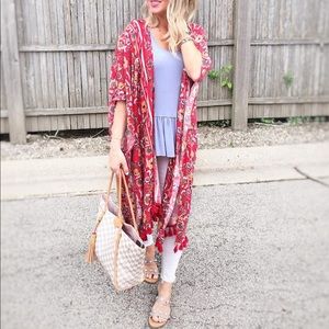 Xhilaration Kimono with tassels